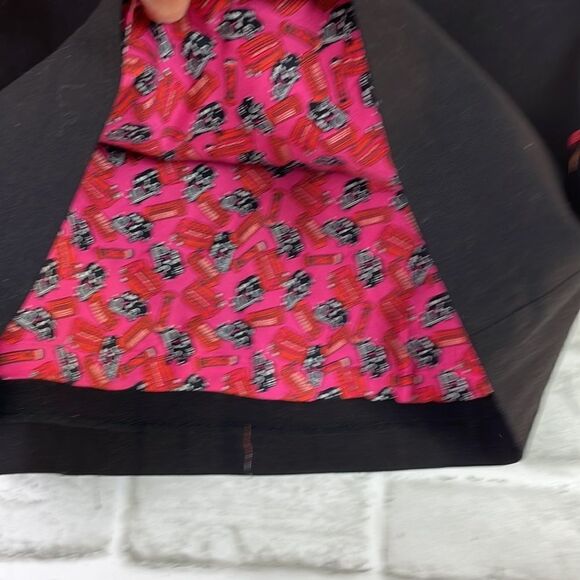 Nicola Quilter Mini Skirt Embroidered Circles Black Size 8-10 Unique Designer - Picture 7 of 8